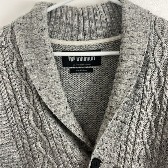 Minimum Grey Button Up Cardigan - Picture 7 of 10